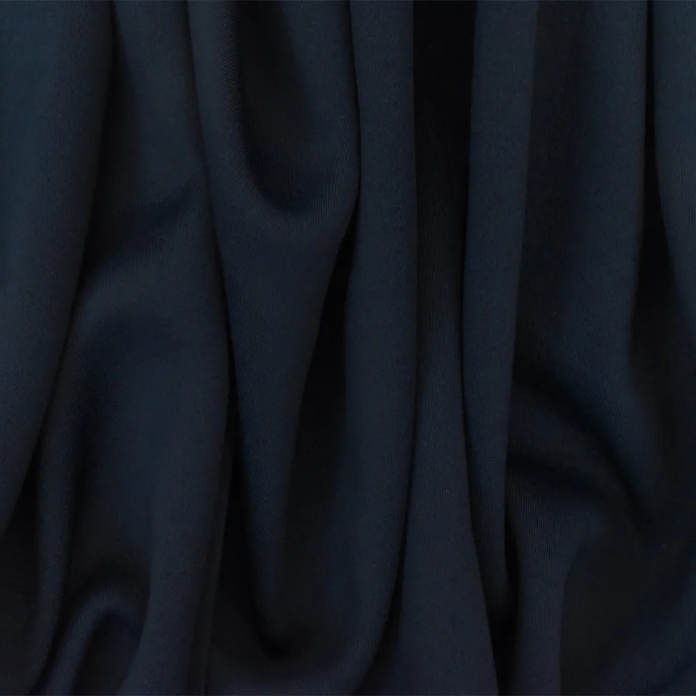 Abyss Navy-Black Solid Stretch Bonded Scuba Double Knit Fabric