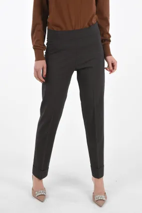 Avenue Montaigne district check cuffed hem trousers 42 Italian size