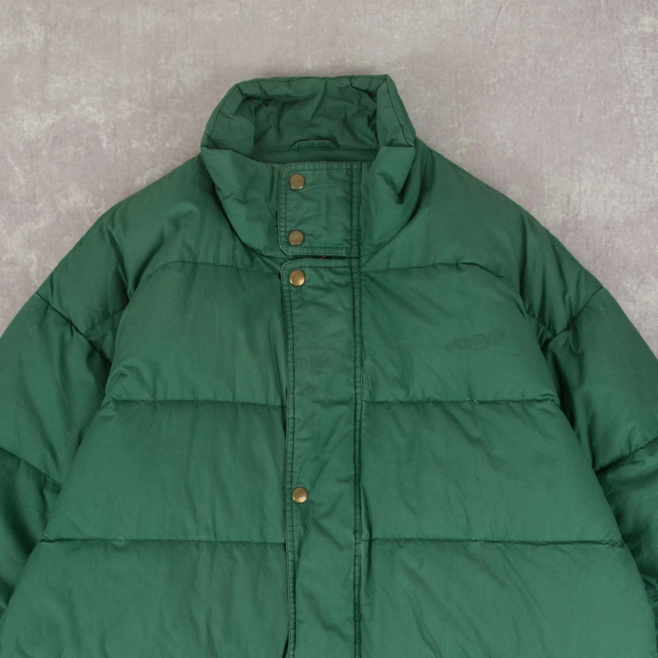MEN'S VINTAGE GOOSE DOWN PUFFER JACKET - MEDIUM