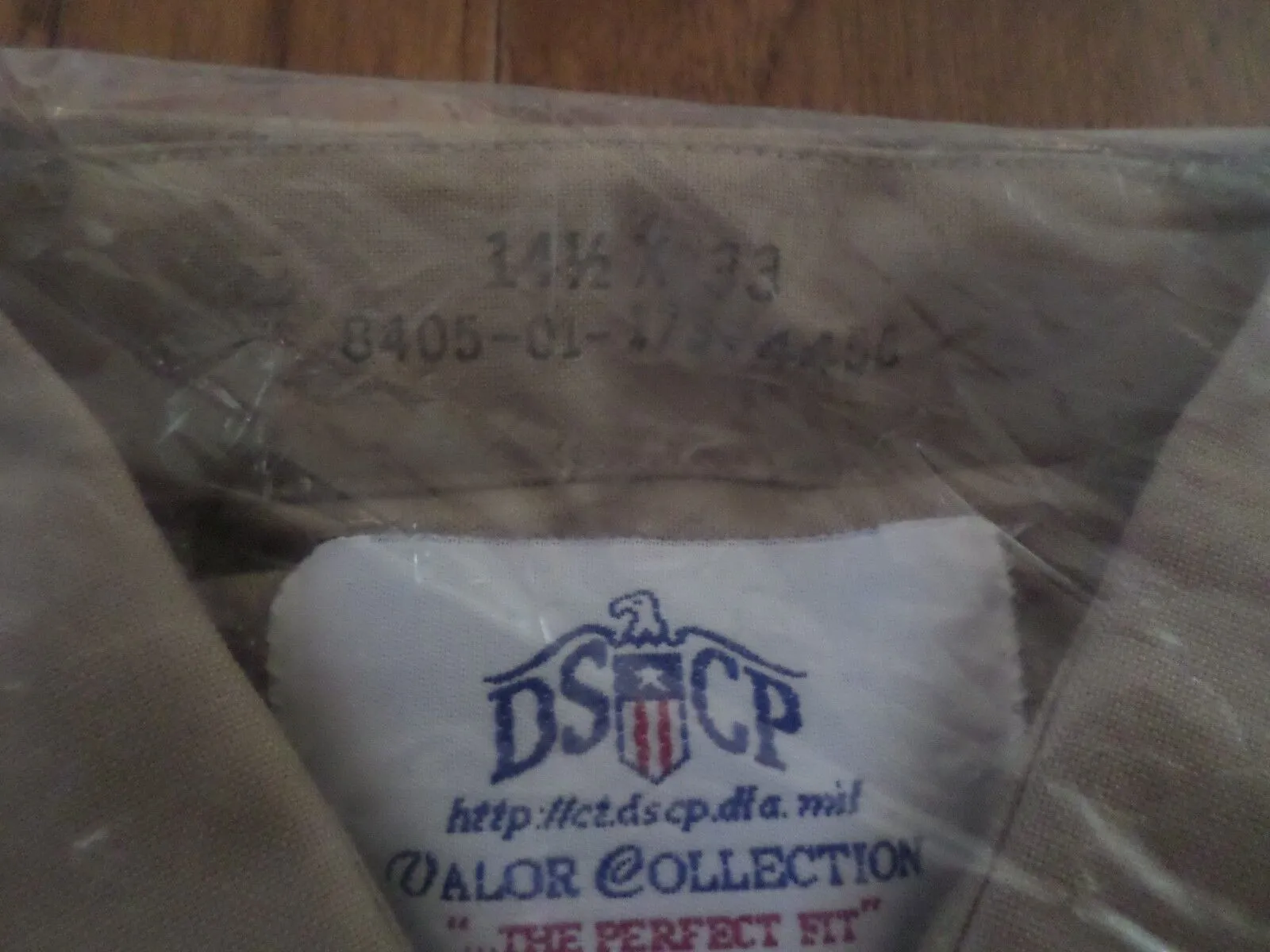 NEW U.S MILITARY NAVY MARINE CORPS LONG SLEEVE KHAKI DRESS SHIRT 14 1/2 X 33 USA