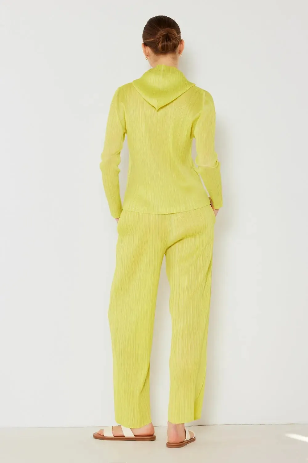 Pleated Hood Jacket 2 Way Zipper