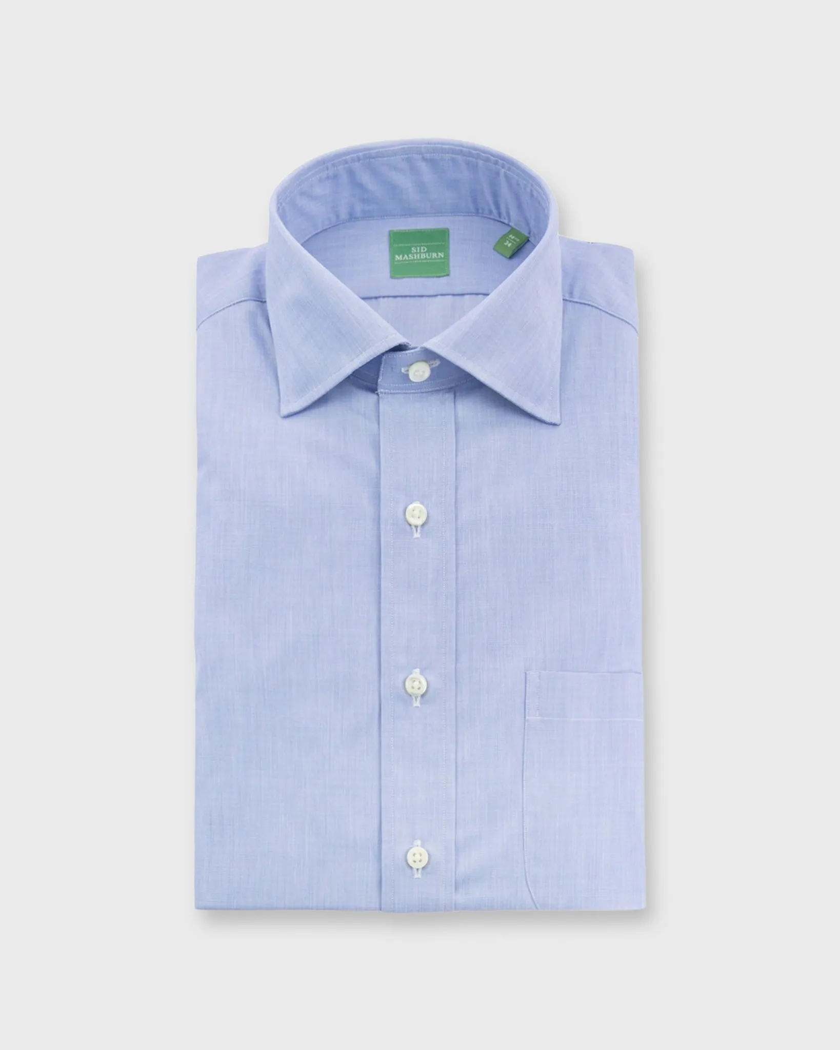 Spread Collar Dress Shirt in Blue End-on-End