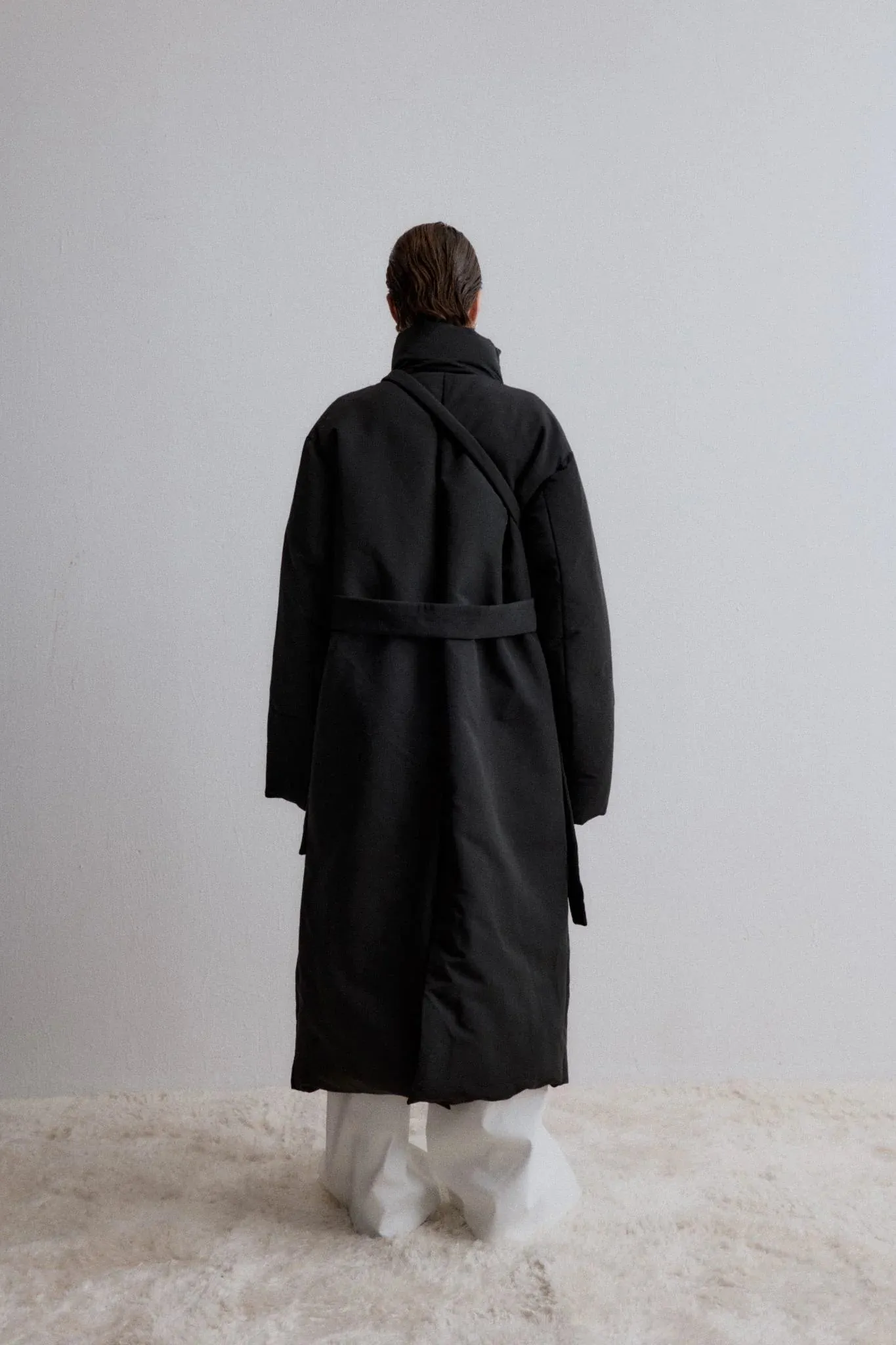 WILLOW Long Down Jacket - Black