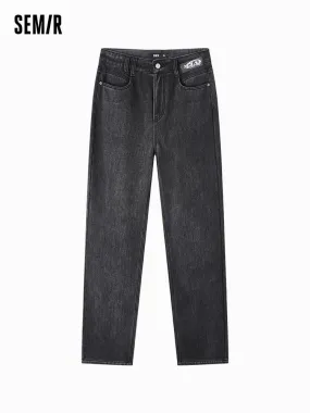 Women's gray straight leg pants