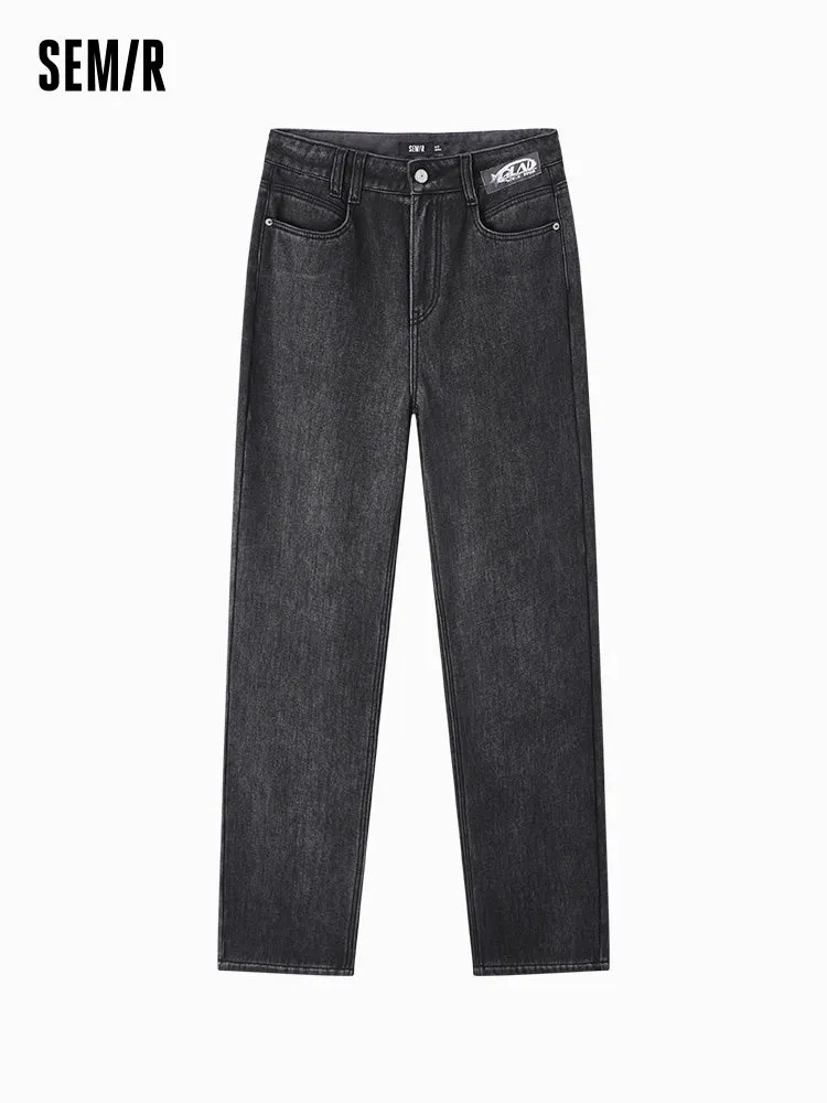 Women's gray straight leg pants
